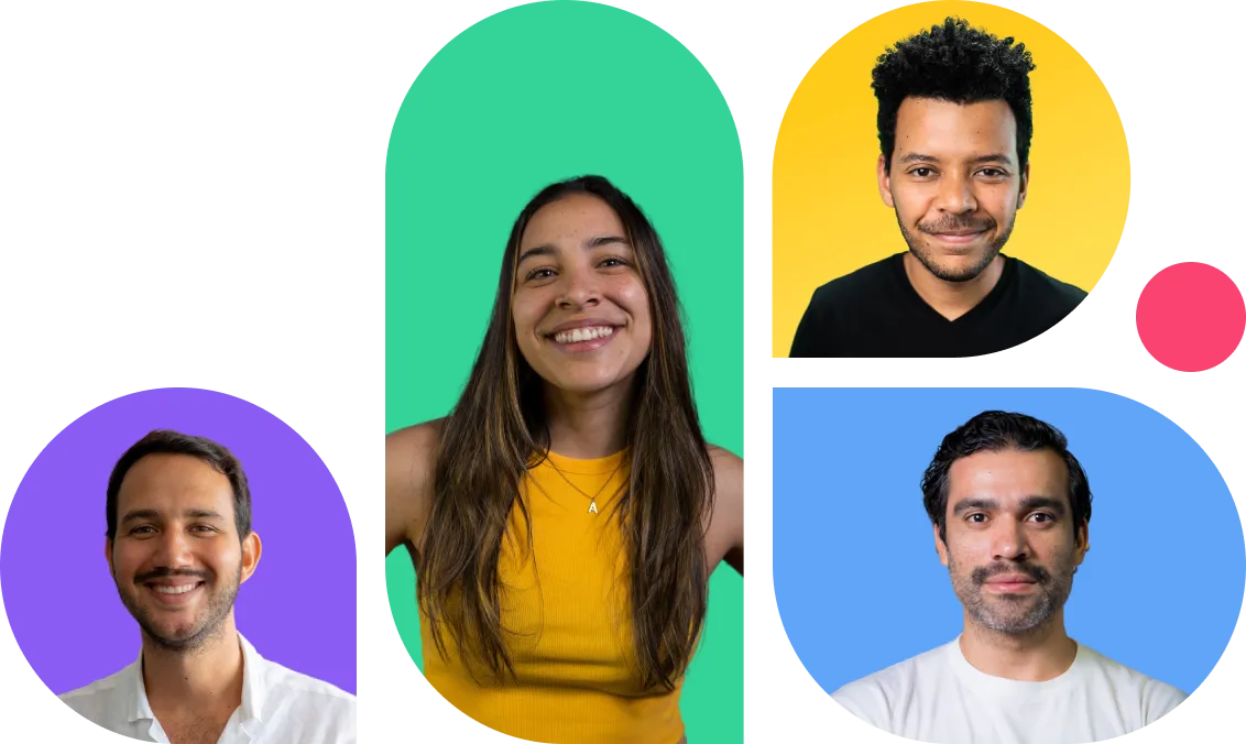 Presentation design experts. Sebas, Fabi, Caya (top) and Vini (bottom)